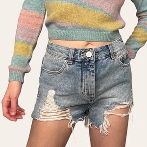 ASOS Denim Distressed High Waist Shorts 🛍️